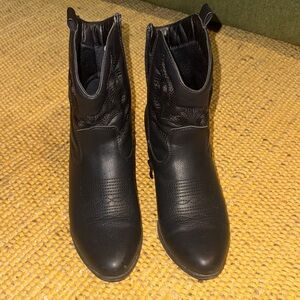 Dream Pairs Black Cowboy Ankle Booties